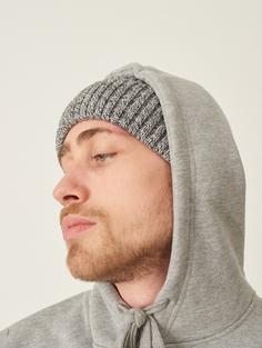 Rückansicht von Cleptomanicx Wollmütze Hafen BiColor Beanie Heather Gray