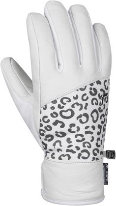 Rückansicht von Reusch Beatrix R-TEX® XT Outdoorhandschuhe 1032 white/grey leopard