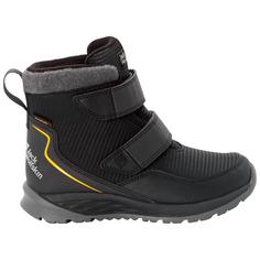 Rückansicht von Jack Wolfskin POLAR BEAR TEXAPORE MID VC K Winterschuhe Kinder phantom / burly yellow XT