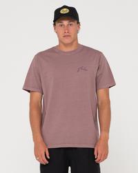 RUSTY COMP WASH SHORT SLEEVE TEE T-Shirt Herren - Purple Rain