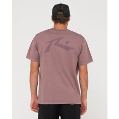 Rückansicht von RUSTY COMP WASH SHORT SLEEVE TEE T-Shirt Herren Purple Rain
