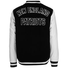Rückansicht von New Era NFL New England Patriots 3rd Down Jacke Herren schwarz / weiß