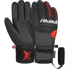 Reusch Warrior R-TEX® XT Skihandschuhe 7810 black/white/fluo red
