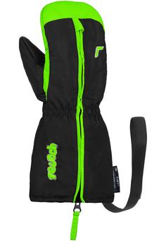 Rückansicht von Reusch Tom Mitten Skihandschuhe Kinder 7716 black / neon green
