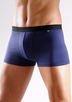 Rückansicht von Buffalo Boxer Boxershorts Herren gestreift-olivgrün, blau, bordeaux, grau