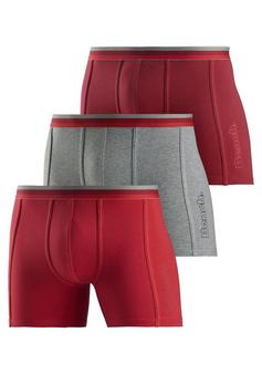 Bench Langer Boxer Boxershorts Herren bordeaux grau