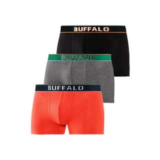Buffalo Boxer Boxershorts Herren schwarz, orange, anthrazit-meliert