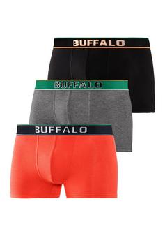 Buffalo Boxer Boxershorts Herren schwarz, orange, anthrazit-meliert