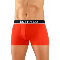 Rückansicht von Buffalo Boxer Boxershorts Herren schwarz, orange, anthrazit-meliert