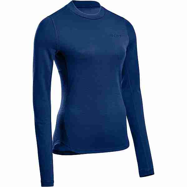 CEP Merino Cold Weather Shirt Longsleeve Laufshirt Damen blue