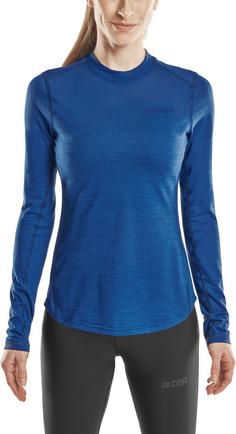 Rückansicht von CEP Merino Cold Weather Shirt Longsleeve Laufshirt Damen blue