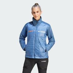 Rückansicht von adidas Terrex Xperior Varilite PrimaLoft Jacke Outdoorjacke Damen Wonder Steel