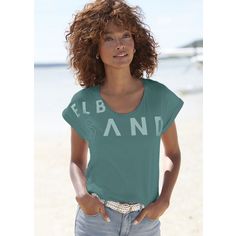 Rückansicht von ELBSAND T-Shirt T-Shirt Damen petrol