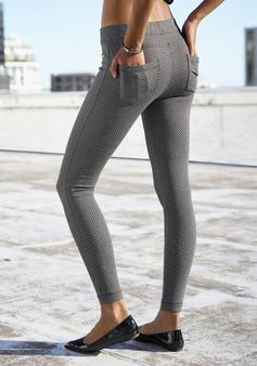 Rückansicht von Lascana Leggings Tights Damen grau