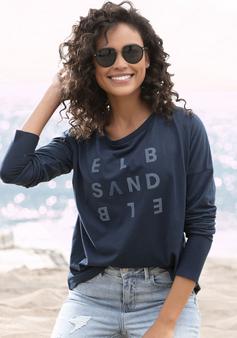 Rückansicht von ELBSAND Longsleeve Longshirt Damen marine