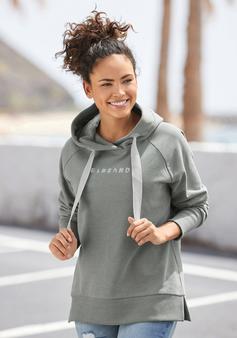 Rückansicht von ELBSAND Kapuzensweatshirt Hoodie Damen grün