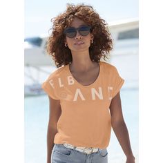 Rückansicht von ELBSAND T-Shirt T-Shirt Damen orange