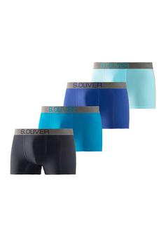 S.OLIVER Boxer Boxershorts Herren türkis hellblau marine  königsblau