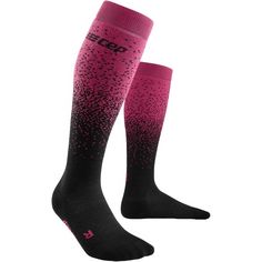 CEP Snowfall Skiing Compression Socks Tall Laufsocken Damen black/purple