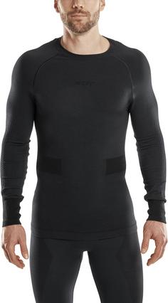 Rückansicht von CEP Merino Base Shirt Skiing Longsleeve Skishirt Herren black