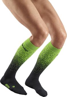 Rückansicht von CEP Snowfall Skiing Compression Socks Tall Laufsocken Damen black/green