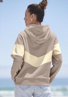 Rückansicht von VENICE BEACH Kapuzensweatshirt Hoodie Damen beige-vanille