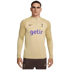 Nike Tottenham Hotspur Drill Funktionssweatshirt Herren gold / grau