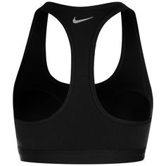 Rückansicht von Nike Dri-FIT Swoosh Sport-BH Damen schwarz / grau