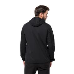 Rückansicht von Jack Wolfskin FELDBERG HOODY M Softshelljacke Herren black