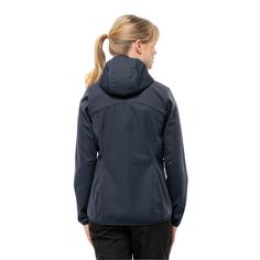 Rückansicht von Jack Wolfskin WINDHAIN HOODY W Softshelljacke Damen night blue