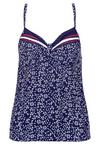 Lascana B&uuml;gel-Tankini-Top Bikini Oberteil Damen - marine-bedruckt
