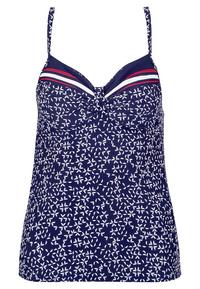 Lascana B&uuml;gel-Tankini-Top Bikini Oberteil Damen - marine-bedruckt