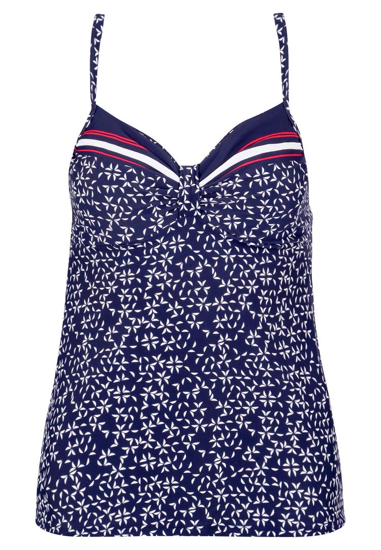 Lascana Lascana B&uuml;gel-Tankini-Top Bikini Oberteil Damen - marine-bedruckt - 0 | SportScheck