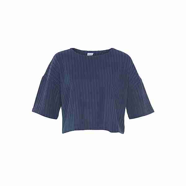Lascana 3/4-Arm-Shirt Longshirt Damen blau-melange