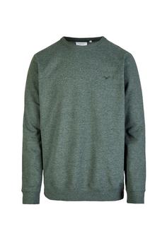 Cleptomanicx Ligull Sweatshirt Herren Heather Scarab Green