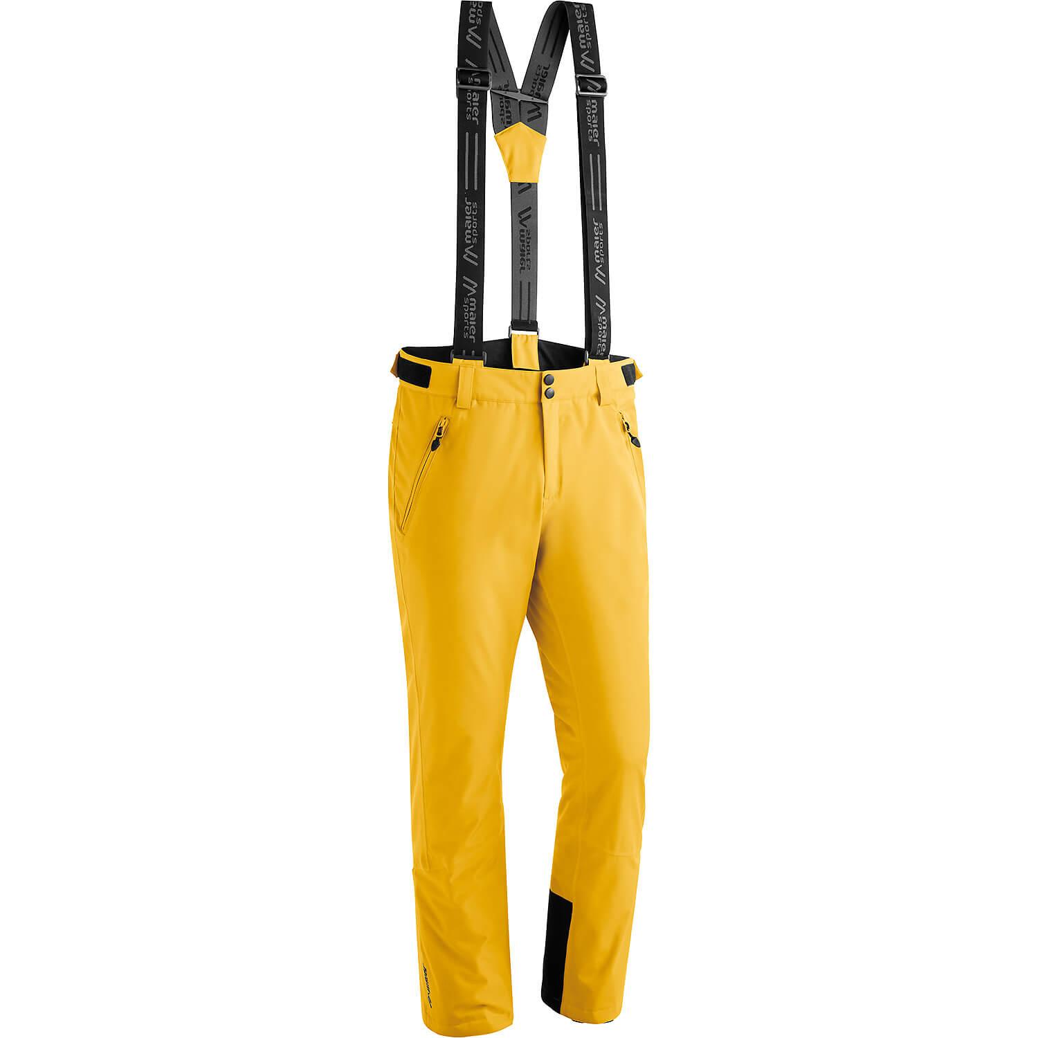 Maier Sports Anton 2 Pantaloni Da Sci Uomo - Impermeabili, Con Bretelle, Elasticizzati, Imbottitura MTHERM, Colore Grigio, Taglia 94 (W31/L34)
