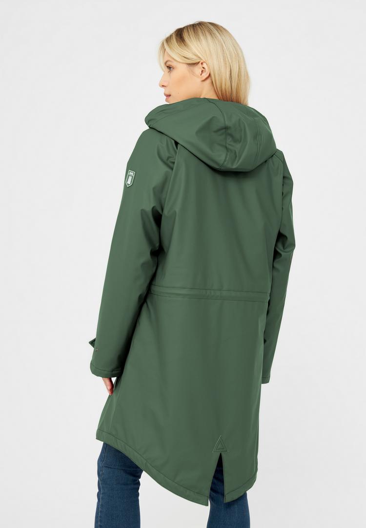 Derbe Derbe Tidaholm Regenjacke Damen - Kombu Green/Caramel - 2 | SportScheck