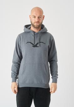 Rückansicht von Cleptomanicx Mowe Hoodie Herren Heather Forged Iron