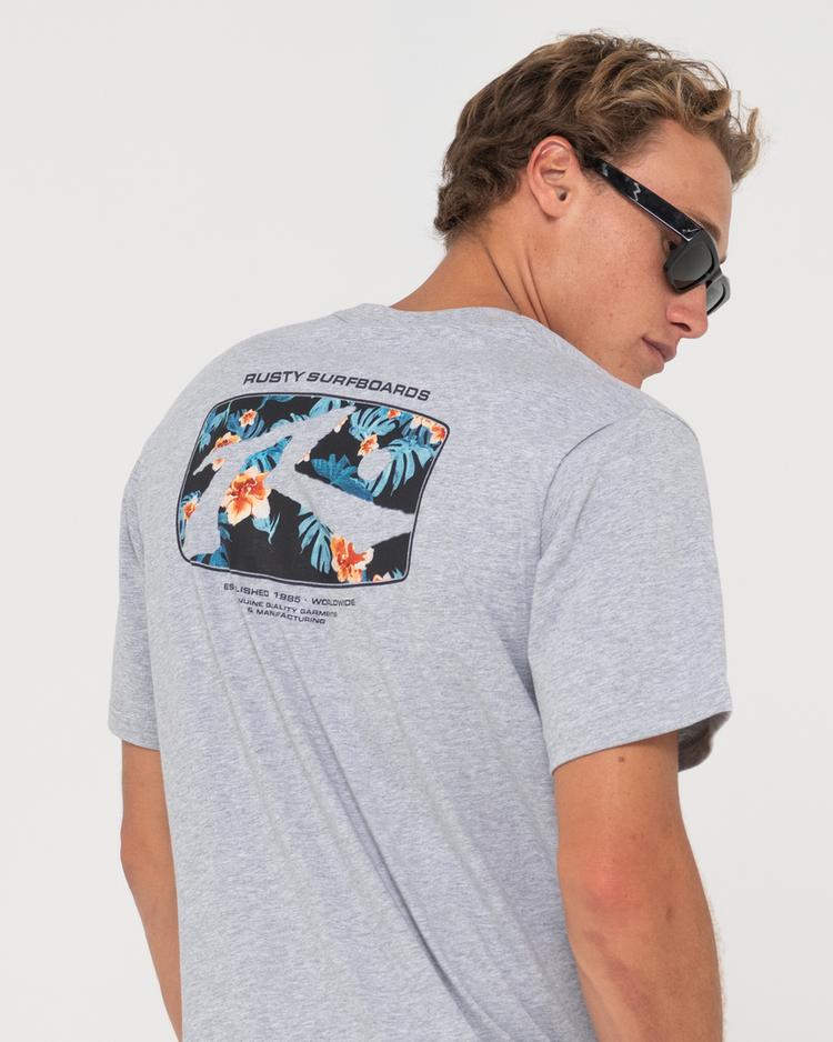 RUSTY RUSTY ADVOCATE SHORT SLEEVE TEE T-Shirt Herren - Grey Merle 1 - 2 | SportScheck