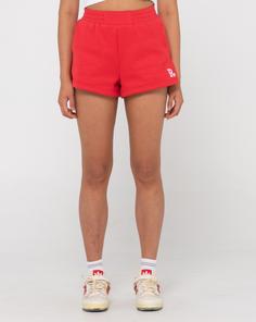 RUSTY RUSTY LINE FLEECE SHORT Shorts Damen Radiant Red