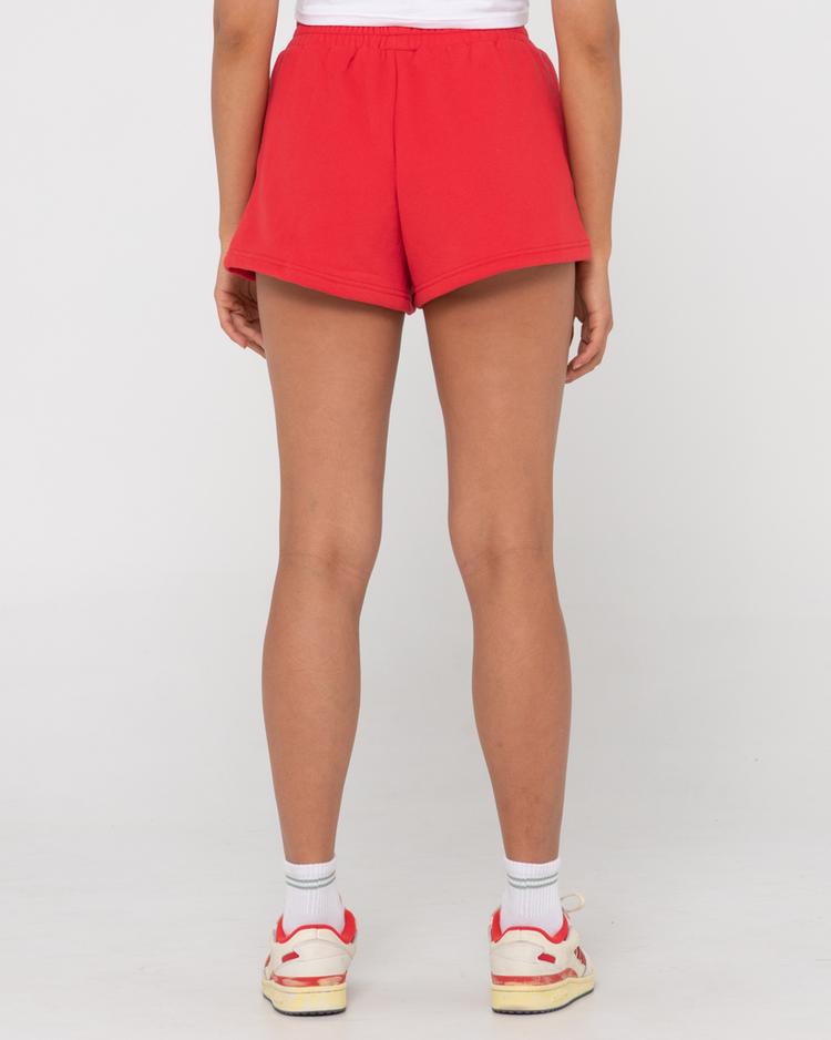 RUSTY RUSTY RUSTY LINE FLEECE SHORT Shorts Damen - Radiant Red - 0 | SportScheck