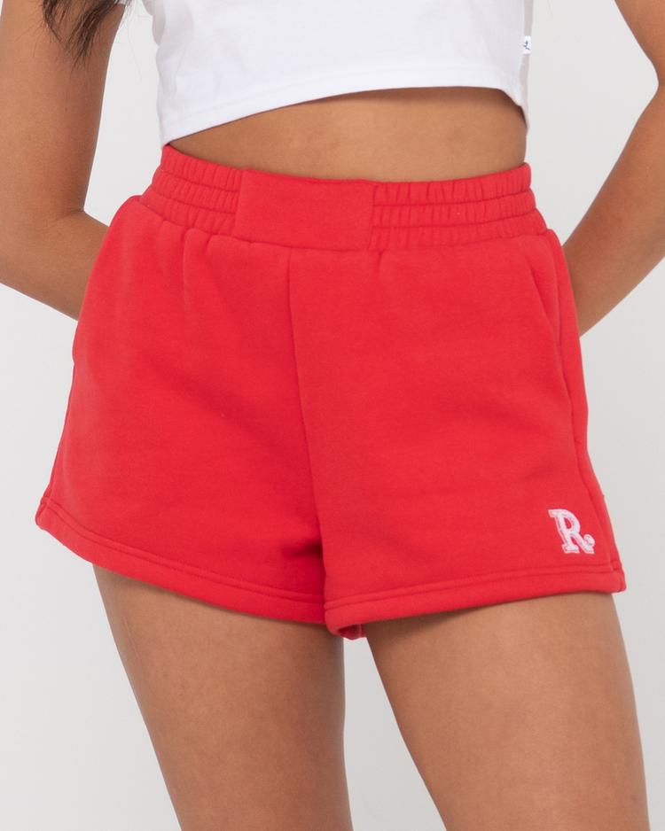 RUSTY RUSTY RUSTY LINE FLEECE SHORT Shorts Damen - Radiant Red - 2 | SportScheck