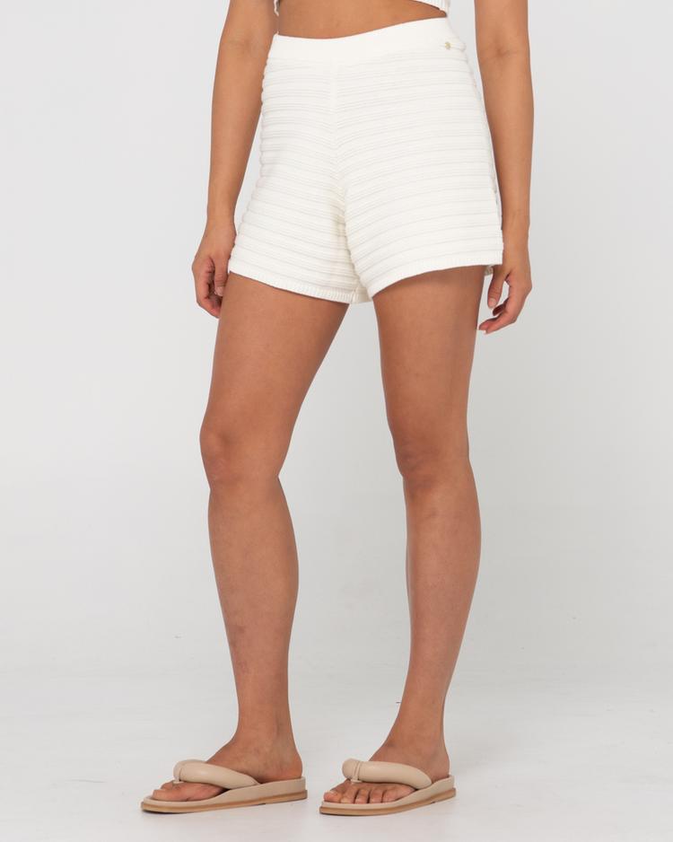 RUSTY RUSTY ELBA KNIT SHORT Shorts Damen - Snow - 1 | SportScheck