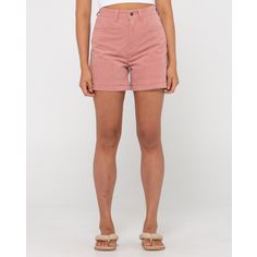 RUSTY THE SECRET CORD SHORT Shorts Damen Vintage Pink