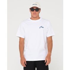 RUSTY COMPETITION SHORT SLEEVE TEE BOYS T-Shirt Herren White / Blue-10