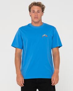 RUSTY ANIMAL SHORT SLEEVE TEE T-Shirt Herren Vallarta Blue