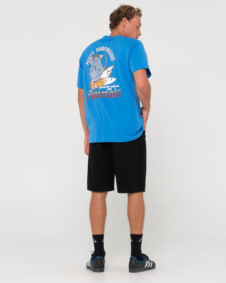 RUSTY RUSTY ANIMAL SHORT SLEEVE TEE T-Shirt Herren - Vallarta Blue - 4 | SportScheck