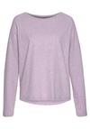 ELBSAND Longsleeve Longshirt Damen - lila meliert