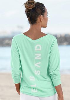 Rückansicht von ELBSAND Langarmshirt Langarmshirt Damen mint