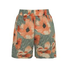 Rückansicht von Lascana Shorts Shorts Damen grün-orange bedruckt